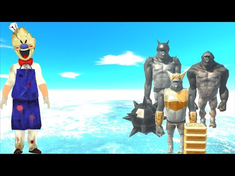 ICE SCREAM VS 5X PRIMATES - ANIMAL REVOLT BATTLE SIMULATOR