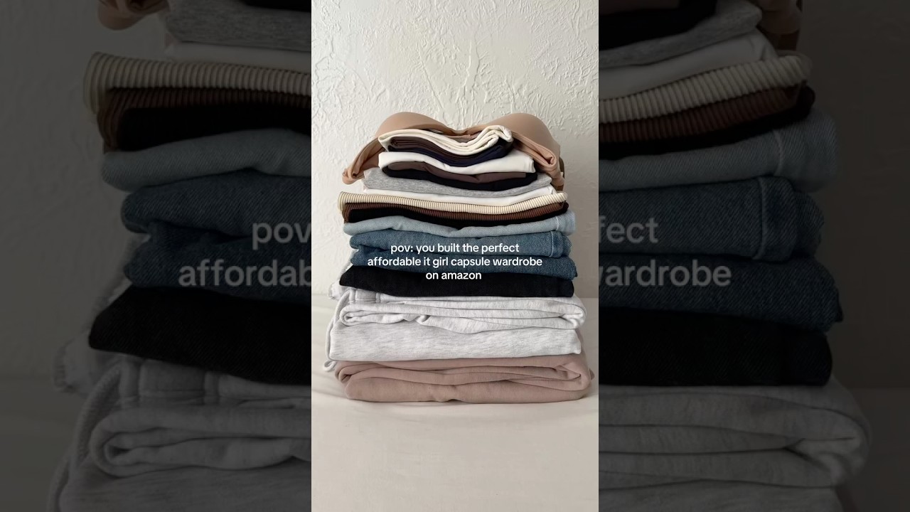 Affordable Capsule Wardrobe on Amazon #fashion #amazonbasics #basics #shorts #outfitinspo #ootd