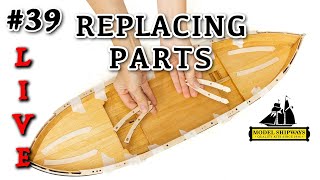 Ep. 39 - GROUP BUILD - REPLACING PARTS - Gunboat PHILADELPHIA (1776) - Model Shipways KIT