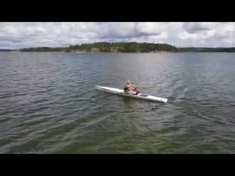 Hanna taming her new LiteRace 1X in Finland