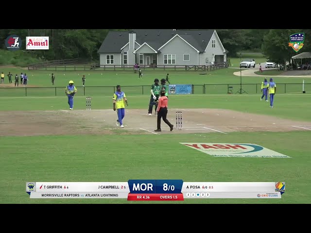 MiLC T20 Highlights: Morrisville Raptors vs Atlanta Lightning
