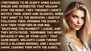 I pretended to be sleepy when Sarah smiled and suggested that William stay the night. They thought