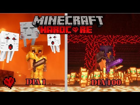 EU PASSEI 100 DIAS NO NETHER DO MINECRAFT  : MINECRAFT HARDCORE 🔥
