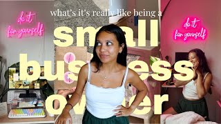 the reality of being a small business owner // day in my life vlog, packing orders, crafting studio