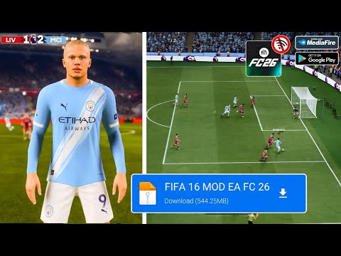 Update! FIFA 16 MOD FC 26 Android Offline | Career Mode FULL FACES & KITS New Update Transfer 25/26