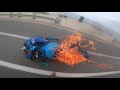 Bike sets on fire 🔥