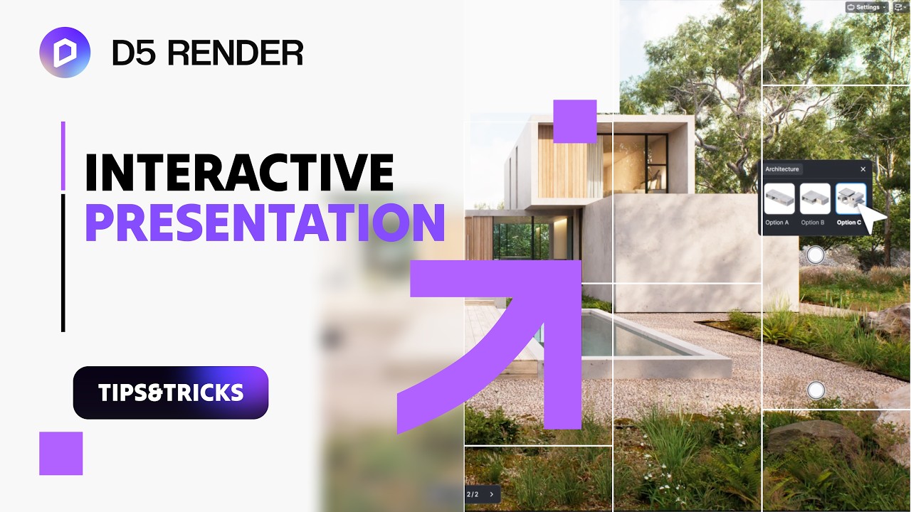 How to create interactive presentations in D5 Render: Triggers, Options, VR, and Streaming video thumbnail