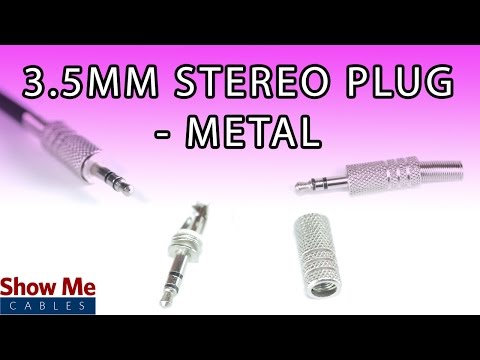 3.5mm Metal Stereo Plug - DIY Project to Repair Your Audio Cable #975