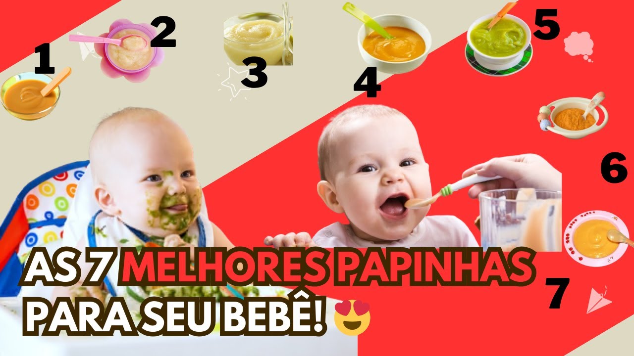 7 PAPINHAS DE  FRUTAS: RECEITAS de papinhas para bebê de 6 meses