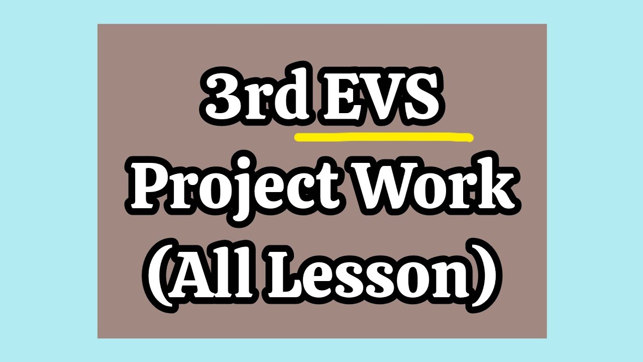 3rd Class 💯EVS Project Work(All Lessons) New  Syllabus | 💯EVS FA Project- 3rd Class SAMP EVS Project
