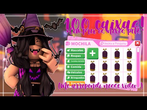 🦇 100 CAIXAS DE HALLOWEEN! + Comprei os novos pets🦇!  ‹ Me arrependi... ›