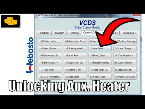 Unlocking Webasto Aux. Heater VCDS