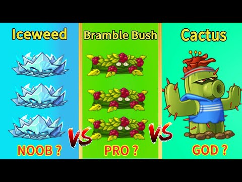 BRAMBLE BUSH vs ICEWEED vs CACTUS vs SPIKEROCK - Which Plant's Best ？- Plant Vs Plant