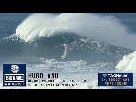 Hugo Vau at Nazaré - 2017 TAG Heuer XXL Biggest Wave Nominee - WSL Big Wave Awards