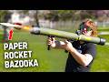 How to Make a Bazooka Paper Rocket Launcher!