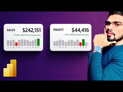 Create a KPI visual in Power BI | KPI Card Tutorial in Power BI