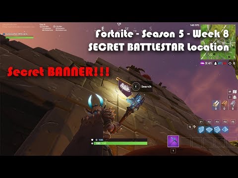 Fortnite - Season 5 - Week 8 BATTLESTAR LOCATION! Road Trip #8 - SECRET BANNER!