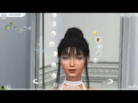 the sims 4 custom content download brunette female Elise Toussaint by Bonita100 Cas Video Preview