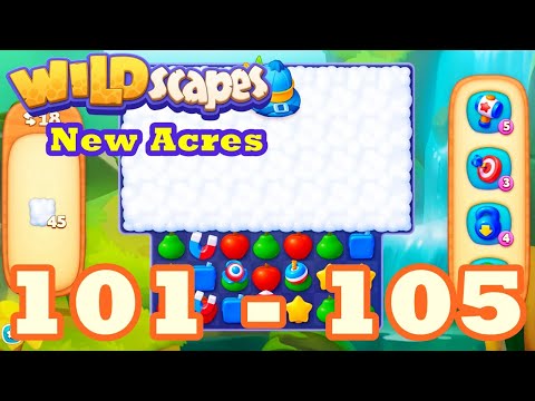Wildscapes: New Acres Level 101 - 105 HD Gameplay | 3 match puzzle | android | 102 | 103 | 104 | IOS