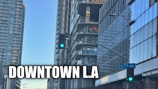 Figueroa Street in Los Angeles, 4K HDR Driving Video