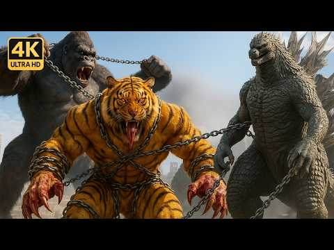 King Kong And Godzilla Battle Tiger Man: The Fight Begins Atop A Cargo Helicopter | King Kong Movie