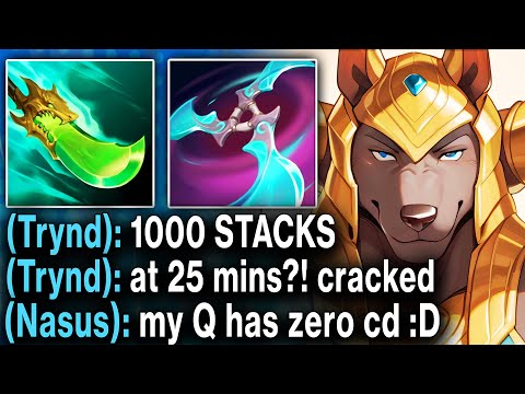 Nasus but my Q has ZERO cooldown... so I broke the jungle STACK RECORD!