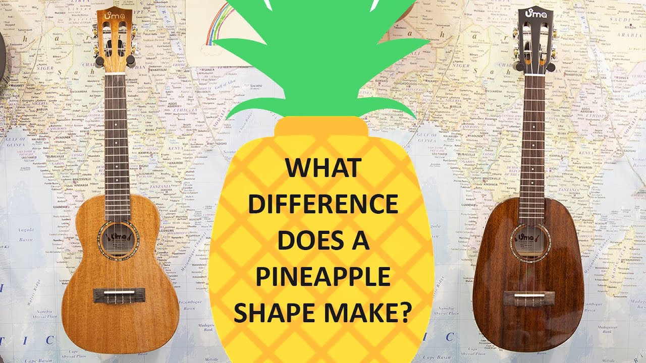 How does a pineapple body shape influence ukulele sound?