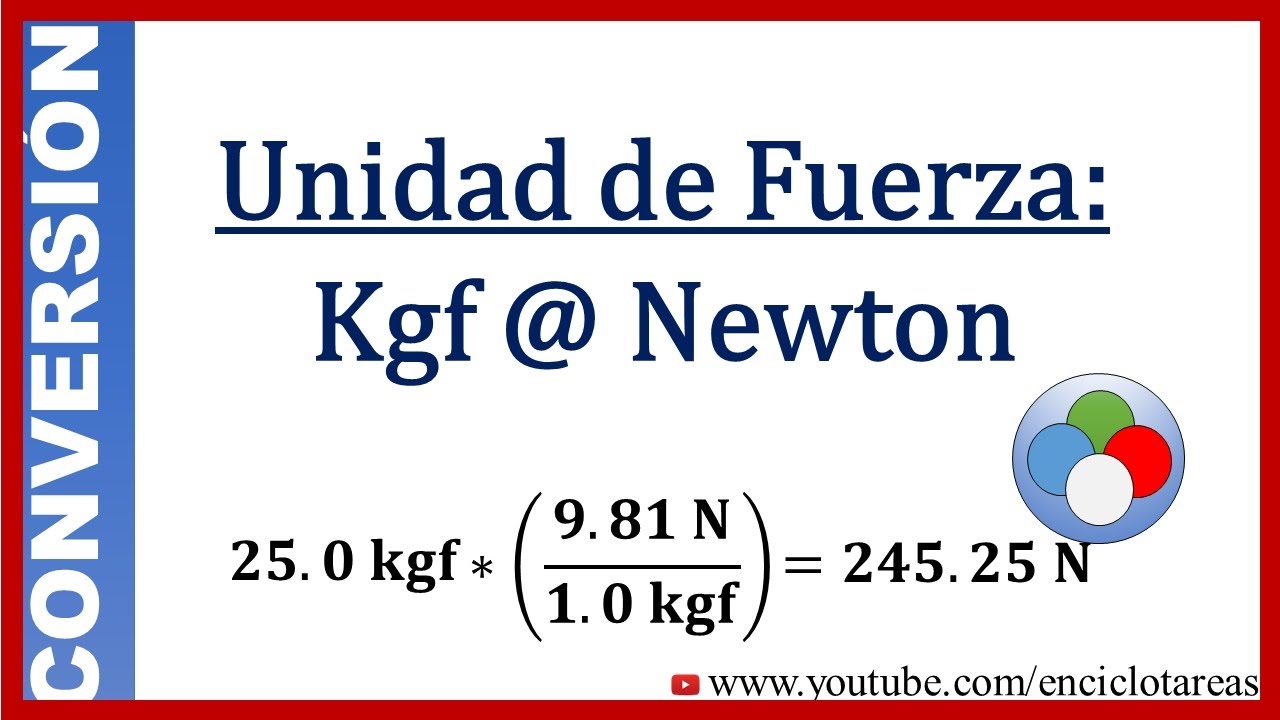 Convertir de Kilogramo-Fuerza a Newton (Kgf a N)