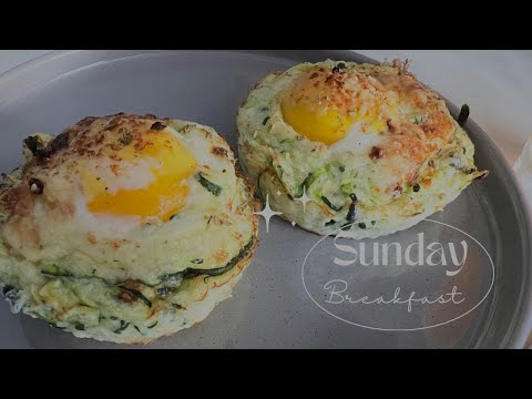 Zucchini egg nests recipe