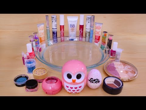 Mixing Makeup Into Clear Slime ! SATISFYING SLIME VIDEO ! Video