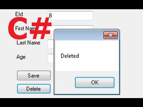 C Tutorial 8 Deleting selected data from database
