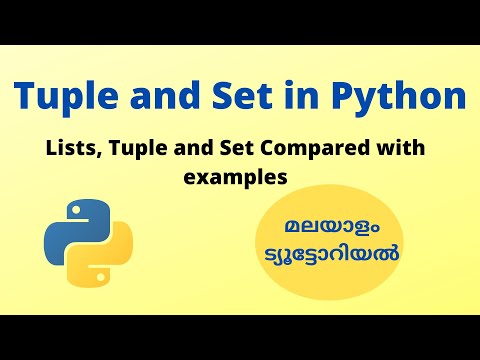 Tuples And Sets In Python Compare Set Tuple List In Python Programming Tutorial In Malayalam