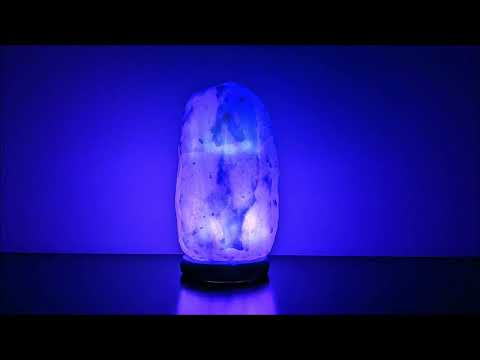 Blue Glowing Salt Lamp Night Light-Mood Light / No Sound 5 Hours