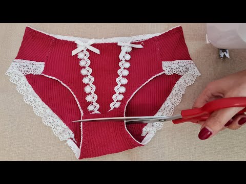 😱Вы не портное и вы можете сделать это 🌟 Кружевные трусики своими руками