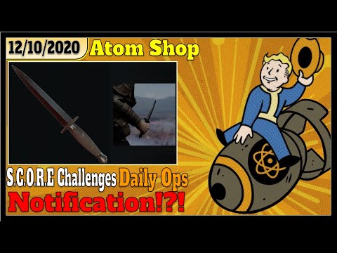 Fallout 76 Atom Shop Offers Black Combat Dagger 50% OFF | Daily Score | Daily Ops