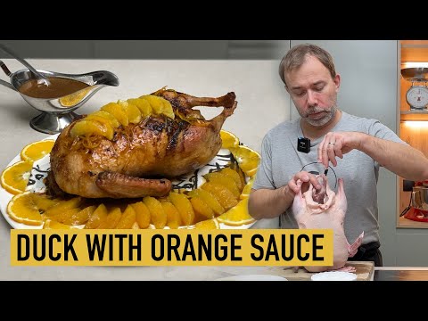 Roast duck with orange sauce I French culinary school techniques