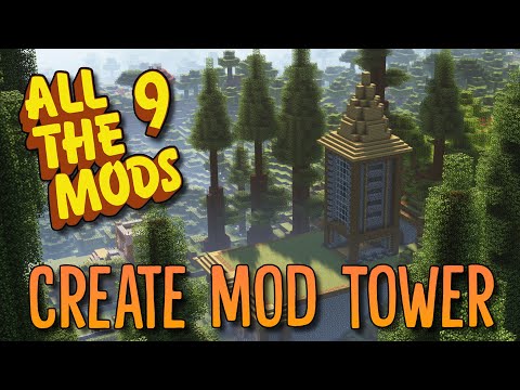 Minecraft All The Mods 9 - #9 CREATE MOD Power Tower - Refined Storage !