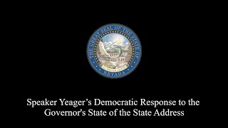Speaker Yeager’s Democratic Response to the Governor's State of the State Address