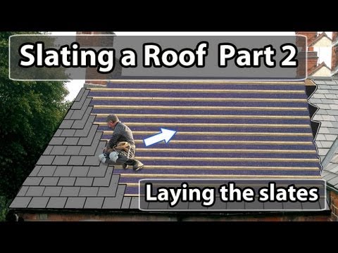 How to LAY a Slate Roof  PART 2 - How to put slates on a roof