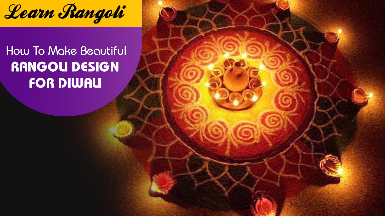Beautiful and easy diwali rangoli design