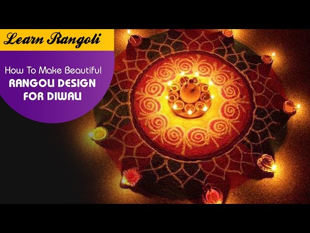 Beautiful and easy diwali rangoli design