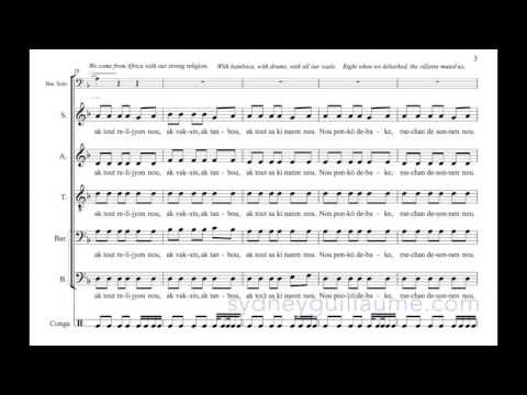 Lesklavaj (Slavery) by Sydney Guillaume {score video} - SATB Chorus