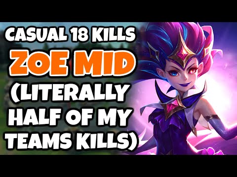 Casual 18 Kills on Zoe Mid in High Elo (Literally half of my teams kills) | Pekin Woof
