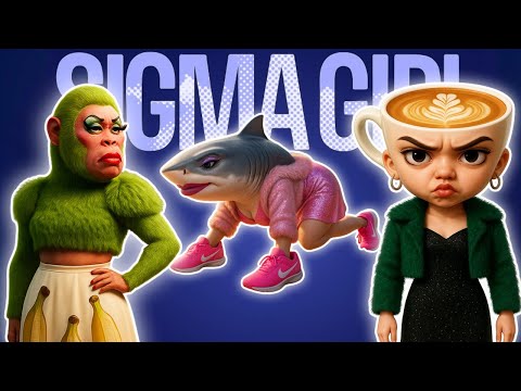 SIGMA GIRL x BRAINROT - All Brainrot Animals turn into Sigma Girl - Sigma Boy Remix