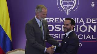 Su Majestad el Rey asiste a los actos de posesión presidencial de Su Excelencia Abelardo de la Espriella