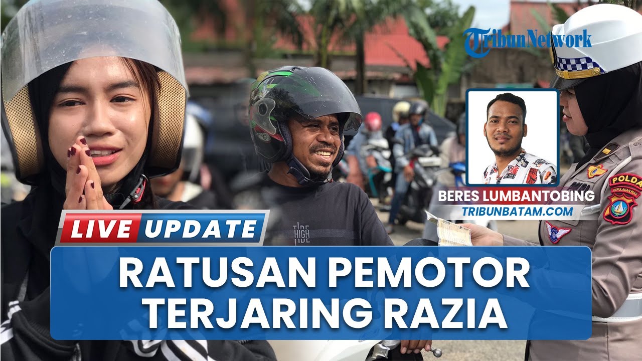 Ratusan sepeda motor di Kota Batam terjaring razia