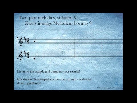 Two part melodies, solution 9_Zweistimmige Melodien, Lösung 9