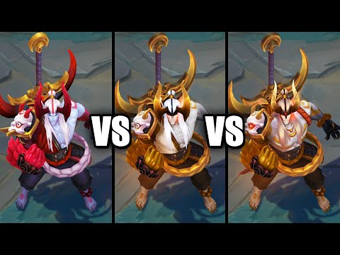 Prestige Blood Moon Aatrox vs Blood Moon Aatrox Skins Comparison (League of Legends)