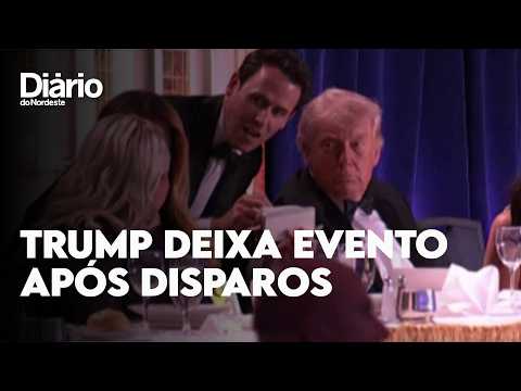 Trump é retirado às pressas de hotel, após tiros em jantar de gala nos EUA