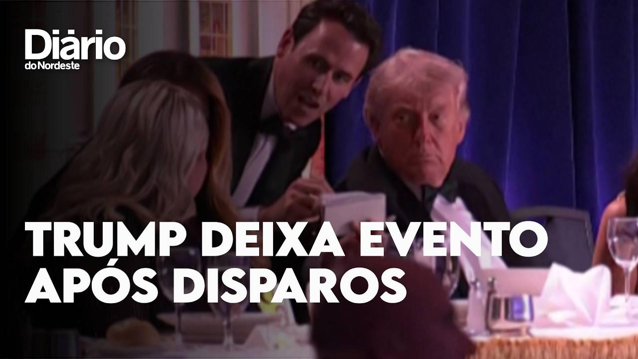 Imagem da notícia: Trump é retirado às pressas de hotel, após tiros em jantar de gala nos EUA